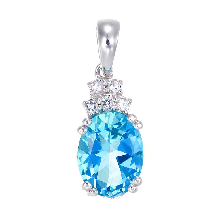 Gorgeous Cluster Pendant with Passion Topaz and Natural White Topaz