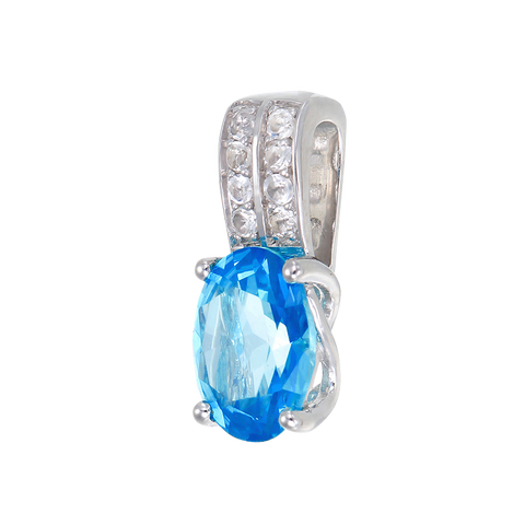 Glamorous Passion Topaz Pendant with Natural White Topaz