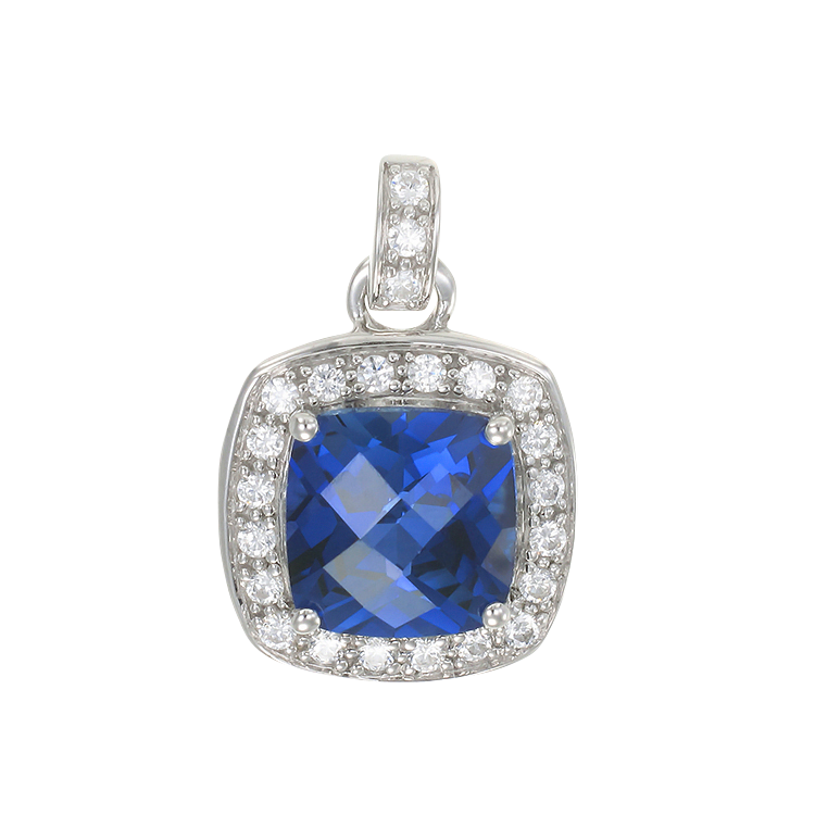 Sparkling Blue Sapphire Pendant