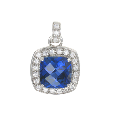 Sparkling Blue Sapphire Pendant