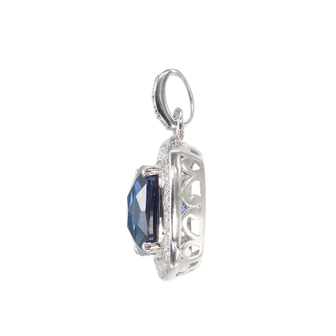 Sparkling Blue Sapphire Pendant