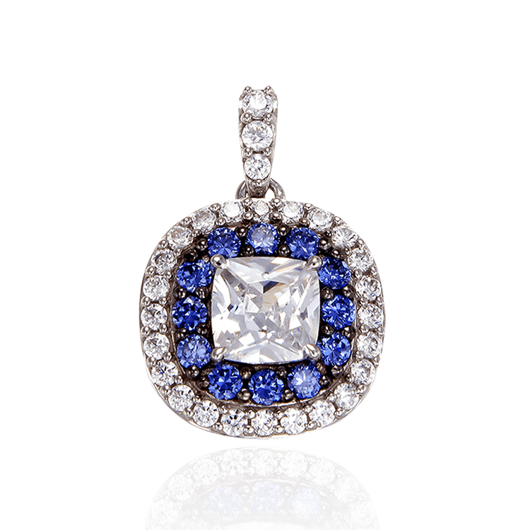 Sparkling Hypnotic White and Blue Tanzanite Pendant