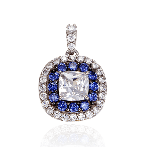 Sparkling Hypnotic White and Blue Tanzanite Pendant
