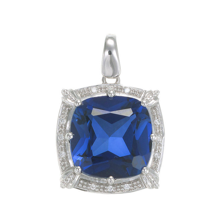 Sparkling Vintage Inspired Sapphire Pendant