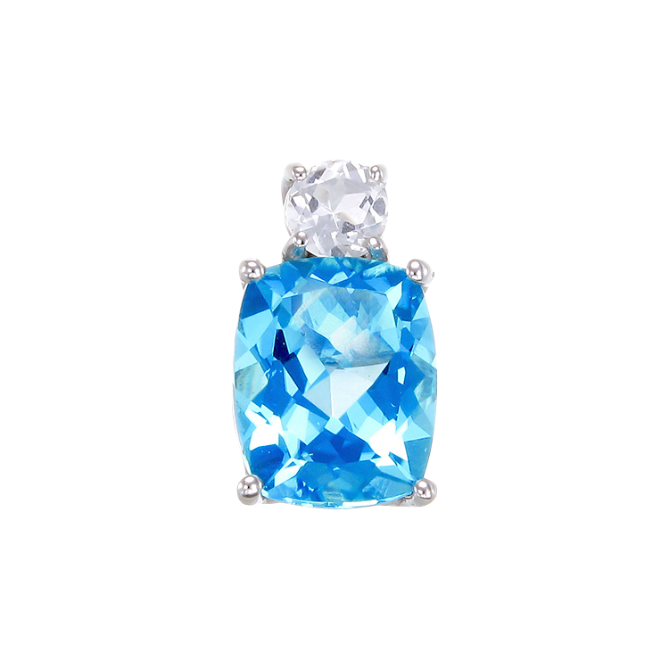 Gorgeous Sparkling Pendant with Passion Topaz and Natural White Topaz