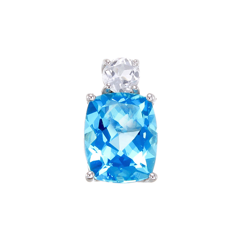 Gorgeous Sparkling Pendant with Passion Topaz and Natural White Topaz