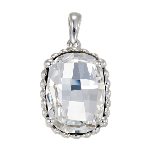 Luminous White Crystal Pendant