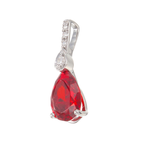 Gorgeous Ruby Red Drop Pendant