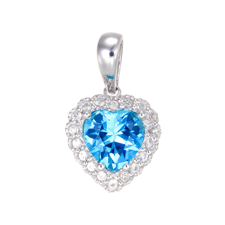 Luscious Passion Topaz Heart Pendant