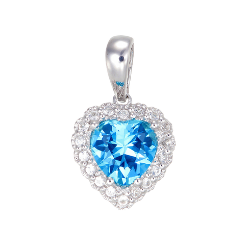 Luscious Passion Topaz Heart Pendant