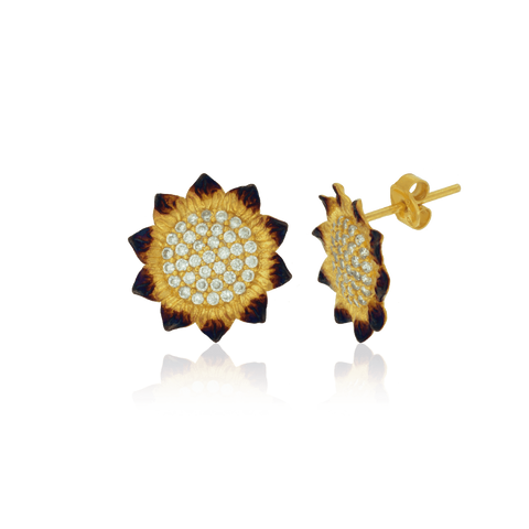 Ember Sunflower Earrings