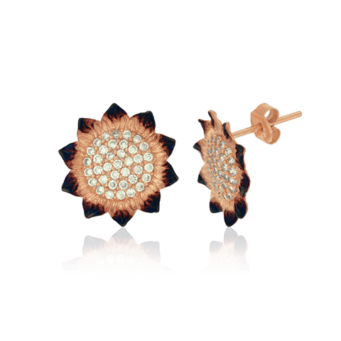 Ember Sunflower Earrings