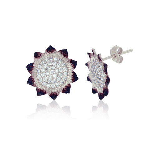 Ember Sunflower Earrings