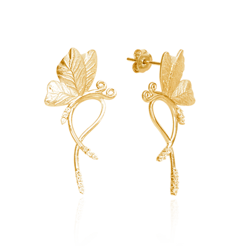 Butterfly on Vine Earrings