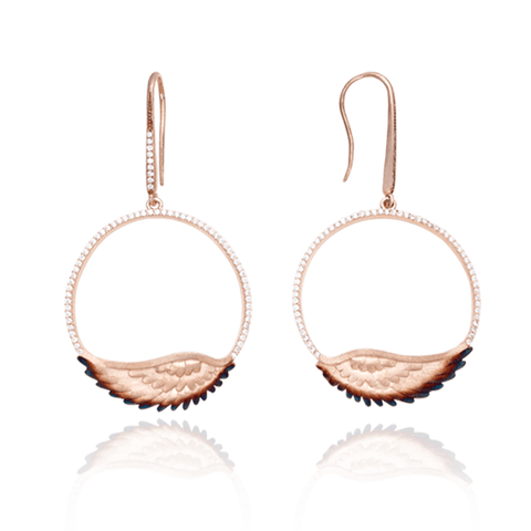 Feathered Halo Ember Earrings