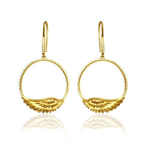 Feathered Halo Earrings