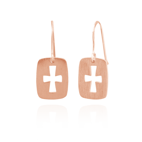 Hanging Cross Earrings