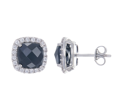 Halo Black Earrings