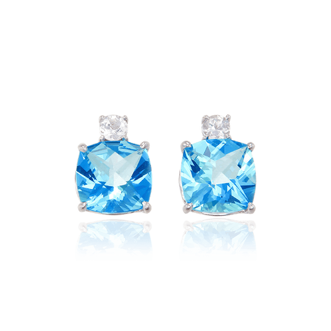Passion Topaz Sparkling Luscious Earrings with Natural White Topaz