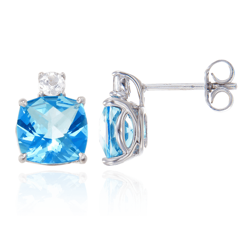 Passion Topaz Sparkling Luscious Earrings with Natural White Topaz