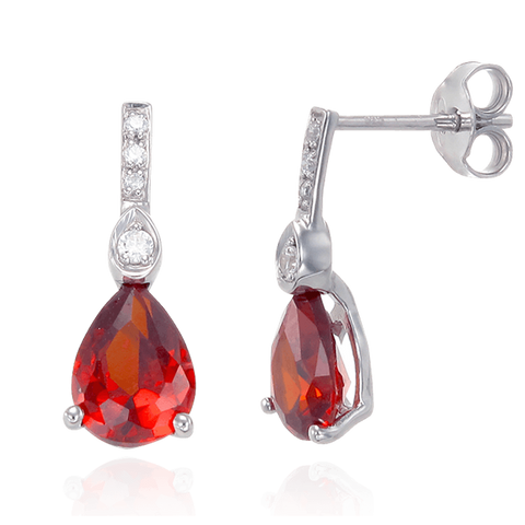 Gorgeous Ruby Red Drop Earrings