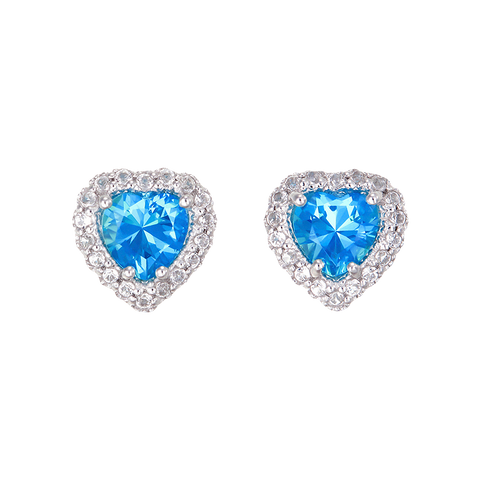 Luscious Passion Topaz Heart Earrings