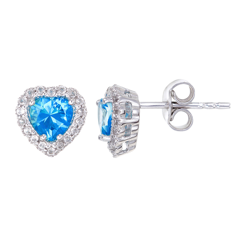 Luscious Passion Topaz Heart Earrings