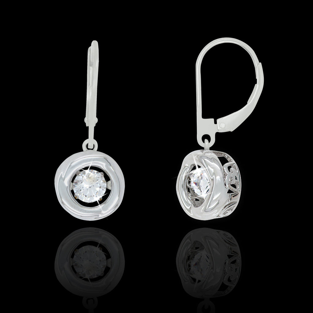 Shimmering High Polished Halo Earrings