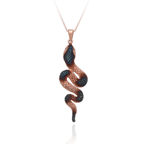 Ember Winding Snake Pendant