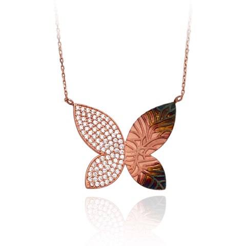 Hanging Butterfly Ember Necklace