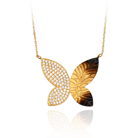 Hanging Butterfly Ember Necklace