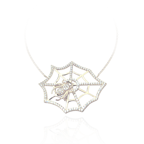 Large Spider Web Necklace