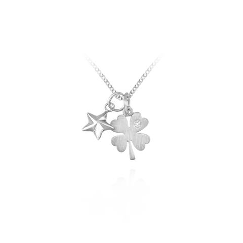 Pendant with Four Leaf Clover Charm