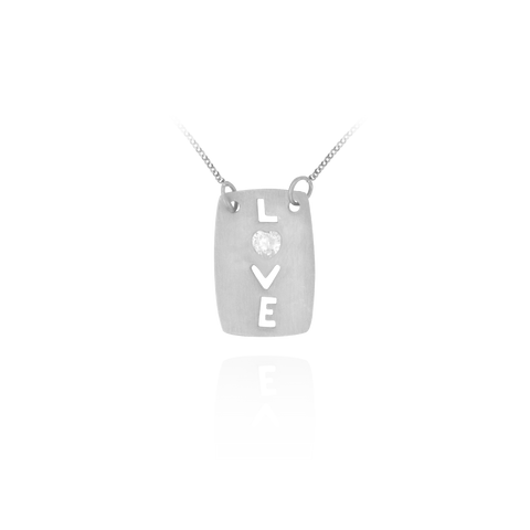 Rectangular LOVE Pendant