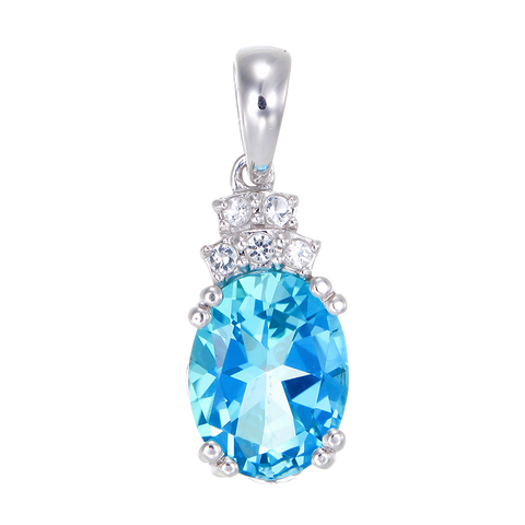 Gorgeous Cluster Pendant with Passion Topaz and Natural White Topaz