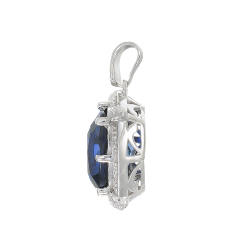 Sparkling Vintage Inspired Sapphire Pendant