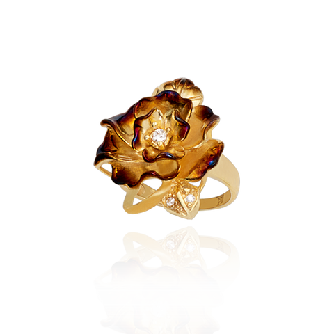 Small Ember Rose Ring