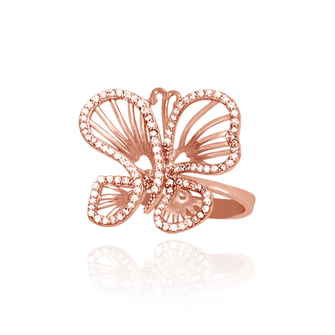 Wire Butterfly Ring