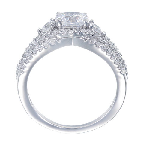 Glamorous Split Band Pave Ring