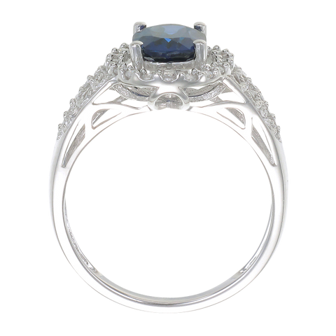 Vintage Inspired Blue Sapphire Ring