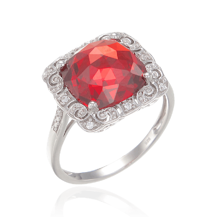 Classically Styled Passion Red Ring