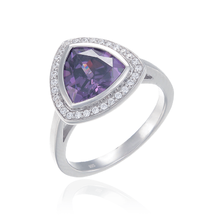 Deco Inspired Ring in Amethyst