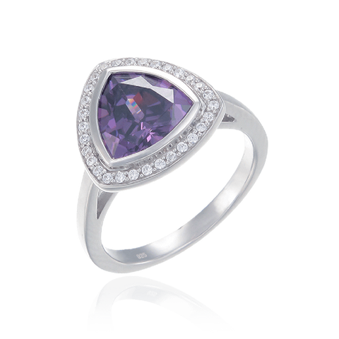 Deco Inspired Ring in Amethyst