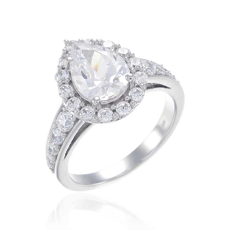 Pear Cut Sparkling Ring