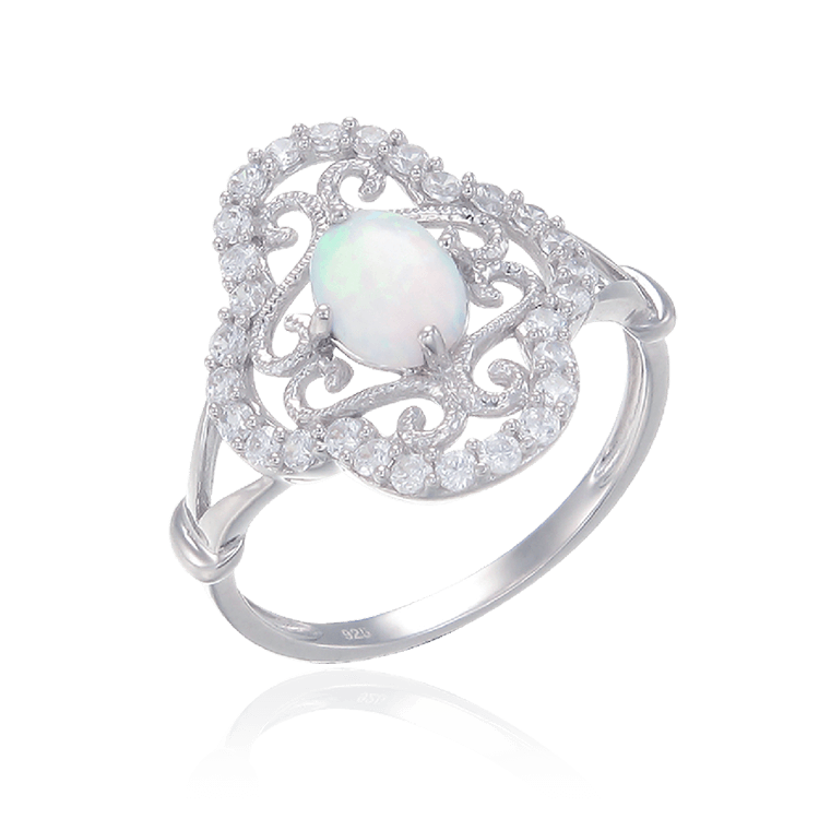 Filigree Opal Ring
